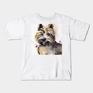 Watercolor Cairn Terrier - Dog Lovers Kids T-Shirt